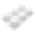 Candle Molds,6 Cavity 3d Pumpkin for Candle Making,baking Mousse Cake