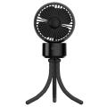 4500mah Battery Powered Clip Fan,3 Speed,for Travel Office Room Black