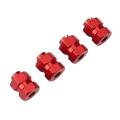 4pcs Metal Hex Wheel Hubs Combiner +4mm for Axial Scx24 1/24 Rc Car,2