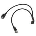 (2-pack) 50cm Dupont Extender Cable (5pin/micro-usb)
