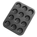 6 and 12 Holes Non-stick Round Cupcake Mold Pan Muffin Tray B