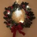 Lighted Nativity Scene Wreath with Led Light Battery for Christmas