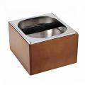 Stainless Wood Coffee Grounds Container Box Coffee Residue Bucket