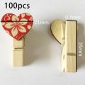 100pcs Colored Clothespins Wooden for Photos Pictures Crafts Decor