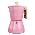 Latte Mocha Percolator Pot Stovetop Coffee Maker 300ml Pink