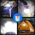 Led Solar Camping Lamp,garden Tent Lamp Light for Night Fishing,white