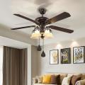 4pcs Bronze Extension Fan, Lamp Pull Chain Decorative