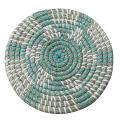 Straw Round Home Dining Table Heat Insulation Pad Coaster (b)