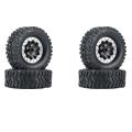 4pcs Metal Beadlock Wheel Hub Rim and Rubber Tire Set for Wpl C14,2