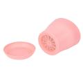 3x Plastic Plant Flower Pot with Tray Round Pink Upper Caliber 14cm