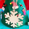 10pcs Christmas Wood Chip Pendant, Creative Home Decoration Snowman