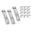 3 Pieces Clear Stapler for Desk Trendy Stapler with 100 Pieces Clips