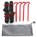 Camping Tent Rope Ground Peg Set Reflective Rope with Rope Buckle,a