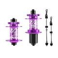 Enlee 32 Holes 6 Bolts Front and Rear Hub Hg 8s 9s 10s Speed Purple