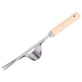 Wood Handle Stainless Steel Garden Weeder Removal Cutter Tools