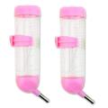 Pet Dog Water Dispenser, with Stainless Steel Ball - 125ml(pink)