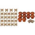 10pcs Wood Knobs Wooden Cabinet Drawer Handles with Screws