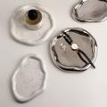 Modern Ceramic Silver Plated Plate Desktop Decoration Silver A