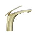 Basin Faucet Gold Brushed Waterfall Faucet Brass Bathroom Faucet