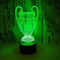 3d Trophy Lamp 7 Colors Changing Led Night Light Contact Button Usb