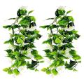 90 Inch Artificial Vines Morning Glory Flowers Hanging Plants White