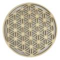 10pcs Flower Of Life Cut Beermat Place Mat Wood Coasters(a Section)