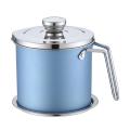 Bacon Grease Container 1.9l Cooking Oil Storage Can(blue)