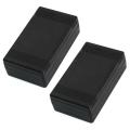 2x Black Plastic Power Protective Case Junction Box 116x68x36mm