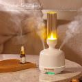 Candle Aromatherapy Diffuser Dual Nozzle Air Humidifier Eu Plug Black