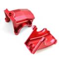 2pcs Metal Front and Rear Differential Cover Gearbox Cover,2