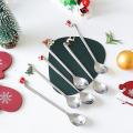 Stainless Steel Christmas Party Table Decoration Coffee Spoon Silver