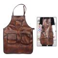 Cross-back Pu Leather Apron Chef Apron Salon Apron Kitchen Apron-a