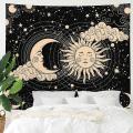 Aesthetic Psychedelic Sun and Moon Black Tapestry - 130x150cm