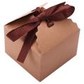 10pcs Retro Kraft Paper Box, Small Single Cake Box Packaging Brown