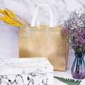 12 Pcs Gift Bags Christmas Shopping Tote Bag (silver+gold)