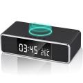 Digital Alarm Clock with Wireless Charging, Bedside Fm Radio Clock