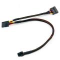 2pcs 6pin to 15pin X2 Sata Power Cable Cord for Dell 3650 3653 3655