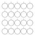 20pcs Silver Curtain Rings Metal with Eyelet for Hook Pins (1.5 Inch)