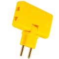 Rotate Eu Plug Converter 3 In 1 180 Degree Extension Plug,yellow