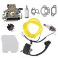 Carburetor for Husqvarna Chainsaw Ignition Coil Air Filter Tune Up