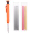 Carpenter Pencil,1pcs Solid Work Pencil Set with 12 Refill Leads E
