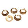 5 Pcs Gold Tone Brass 1/2"pt Threaded Household Water Tap Faucet Nuts