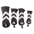 4 Pieces Waterproof Pu Leather Golf Head Cover Protector,brown