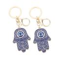 4 Pcs Keychain Pendants Evil Eye Keychain for Womens and Mens (blue)