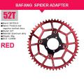 Motsuv Chain Ring Adapter+chain Wheel 52t for Bafang Bbs01 Part Red