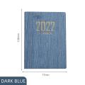 A7 2022 Planner English Version Notebook School Supplies Dark Blue