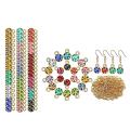 80pieces Crystal Birthstone Charms Gold