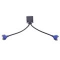 Dms-59 Pin to 2 Dual Vga 15 Pin Female Splitter Adapter Cable