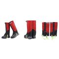 Outdoor Leg Gaiters for Hiking Hunting Snow Ski Leg Wraps L Red