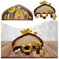 Wooden Jesus Puzzles Nativity Puzzle with Wood Design for Kids Adult